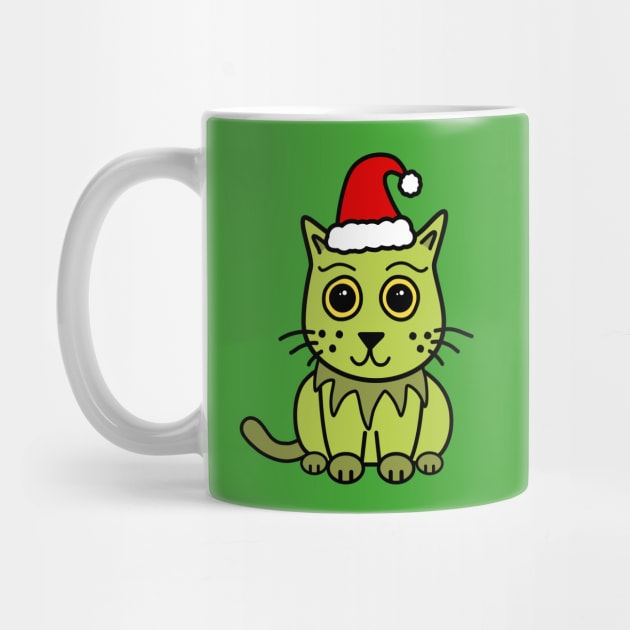 Grouchy Christmas Cat by bluevolcanoshop@gmail.com